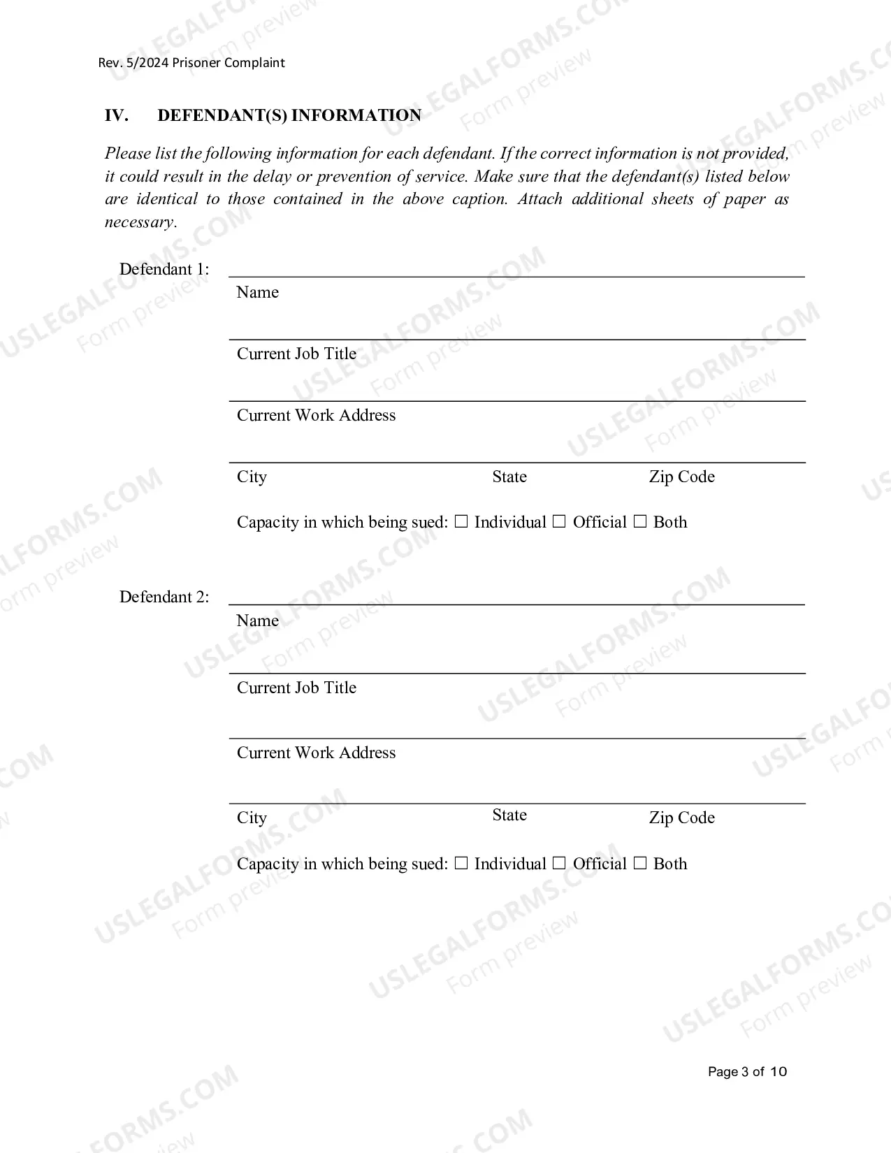 Preview Complaint