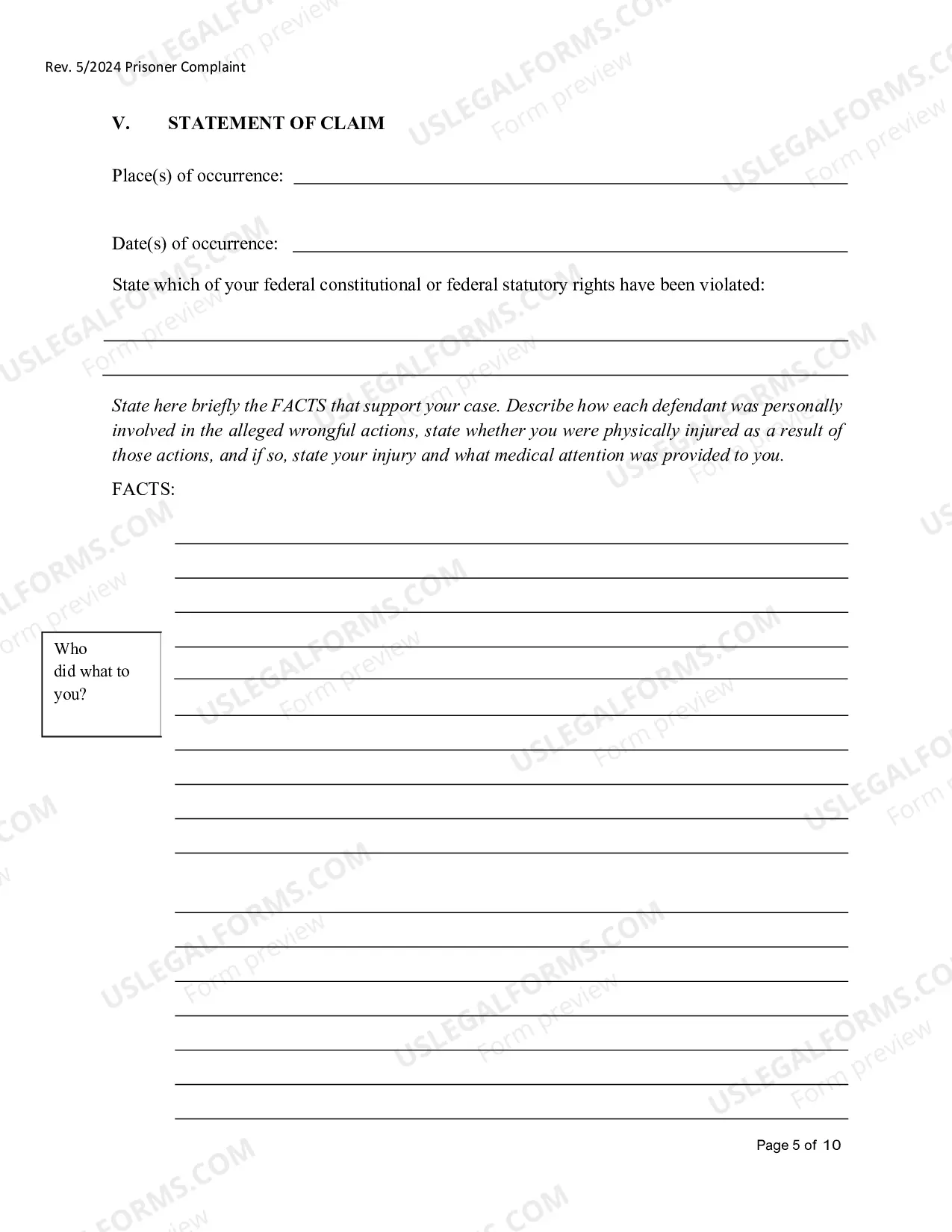 Preview Complaint