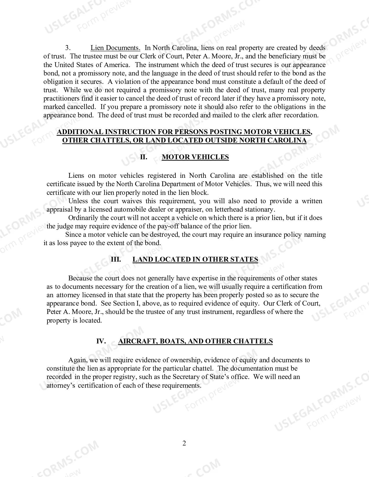 Preview Real Property Bond Information