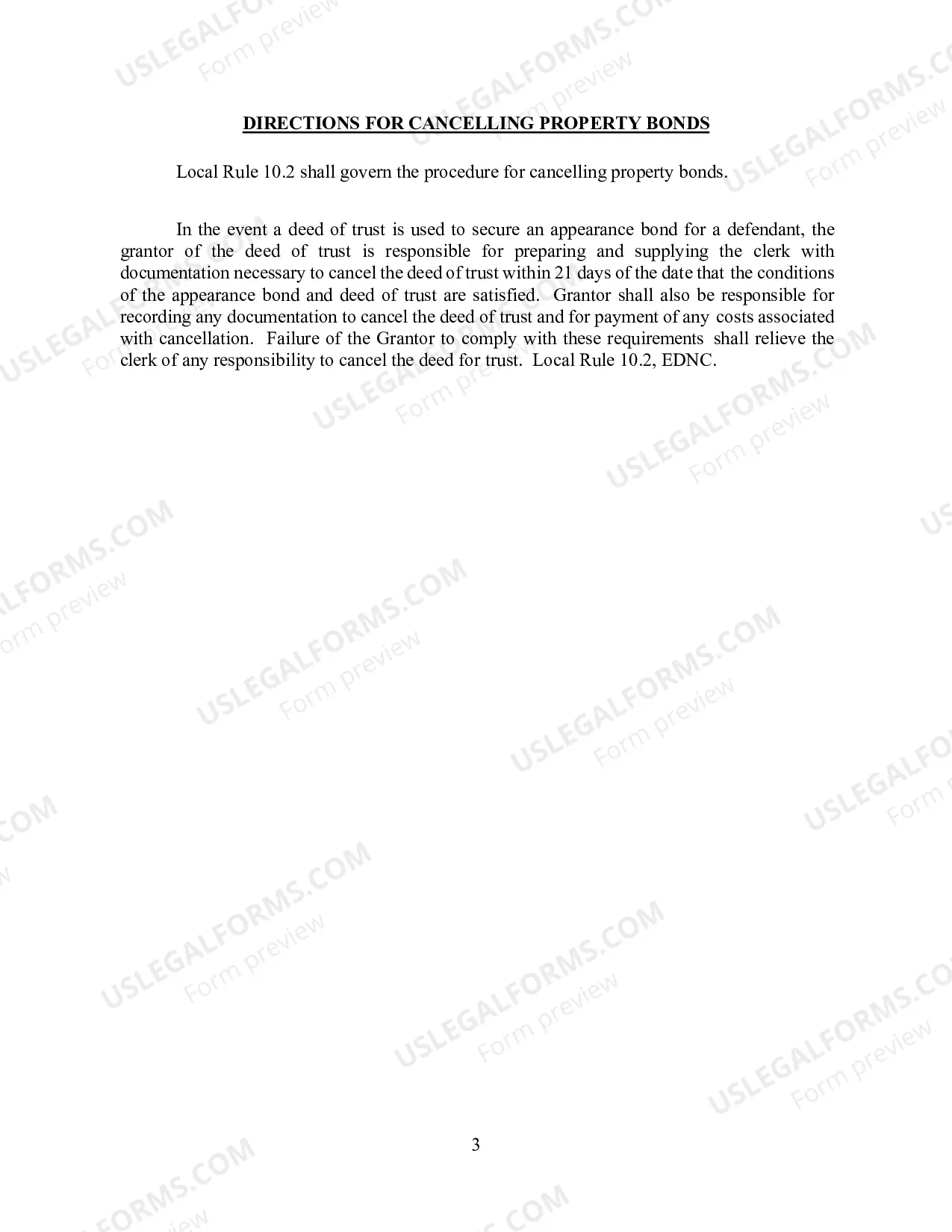 Preview Real Property Bond Information