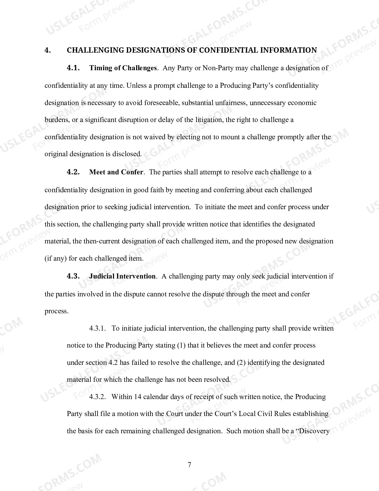 Preview Default Patent Protective Order