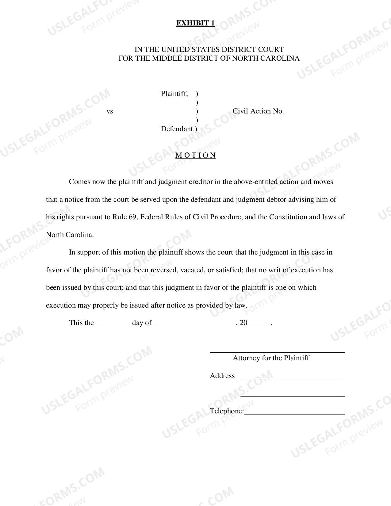 Preview Execution Form