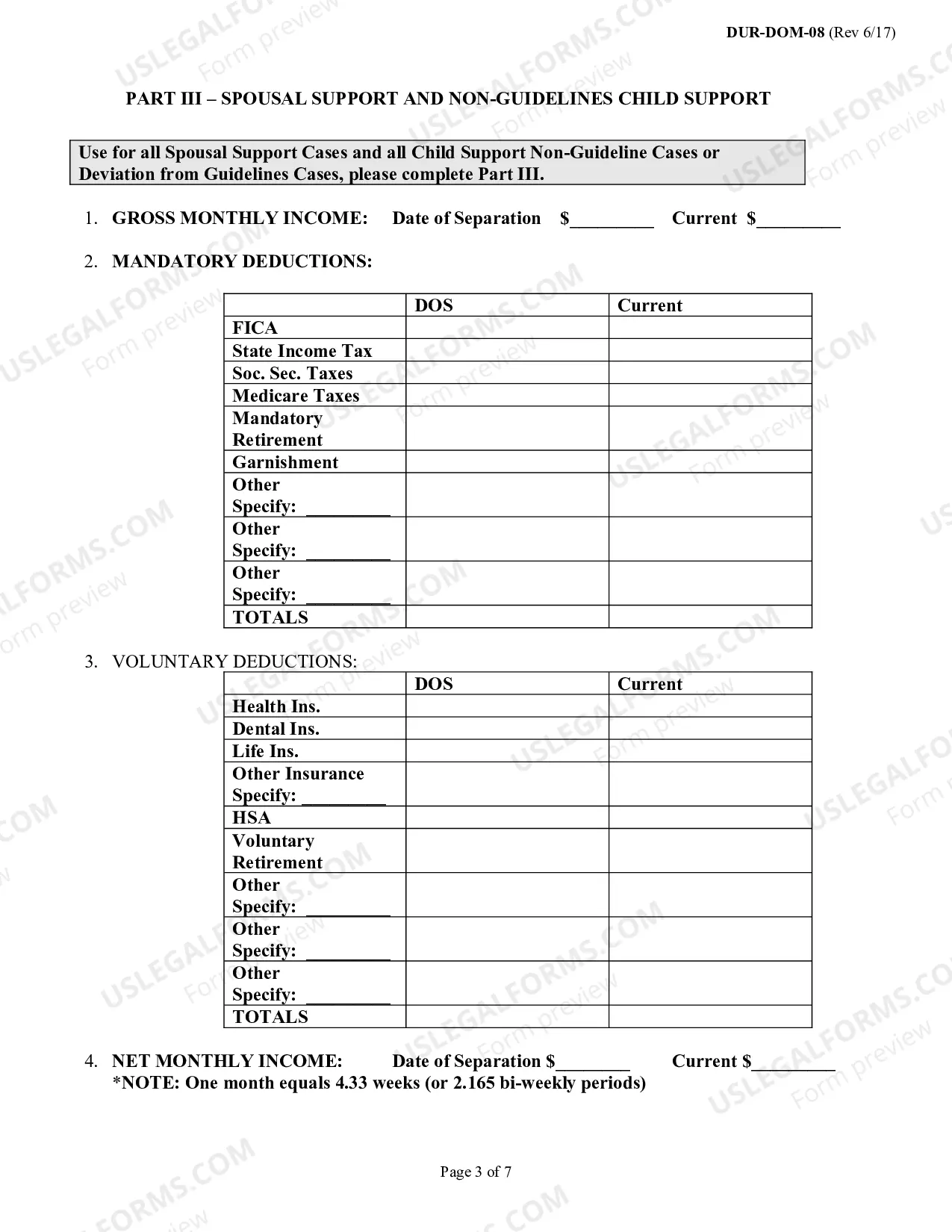 Preview DUR-DOM-08 Financial Affidavit-Rev. 6/17)
