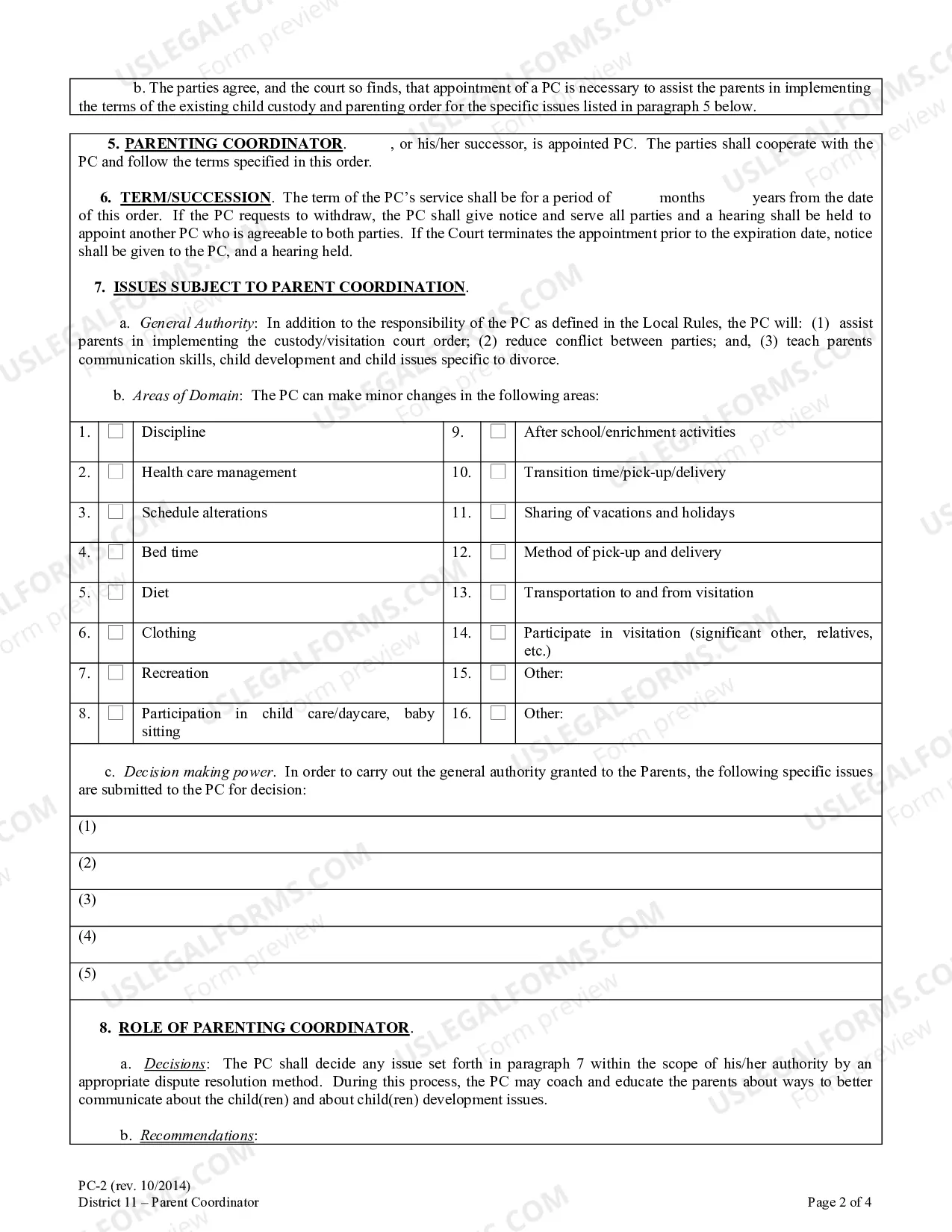 Preview Consent Order Appointing Parenting Coordinator