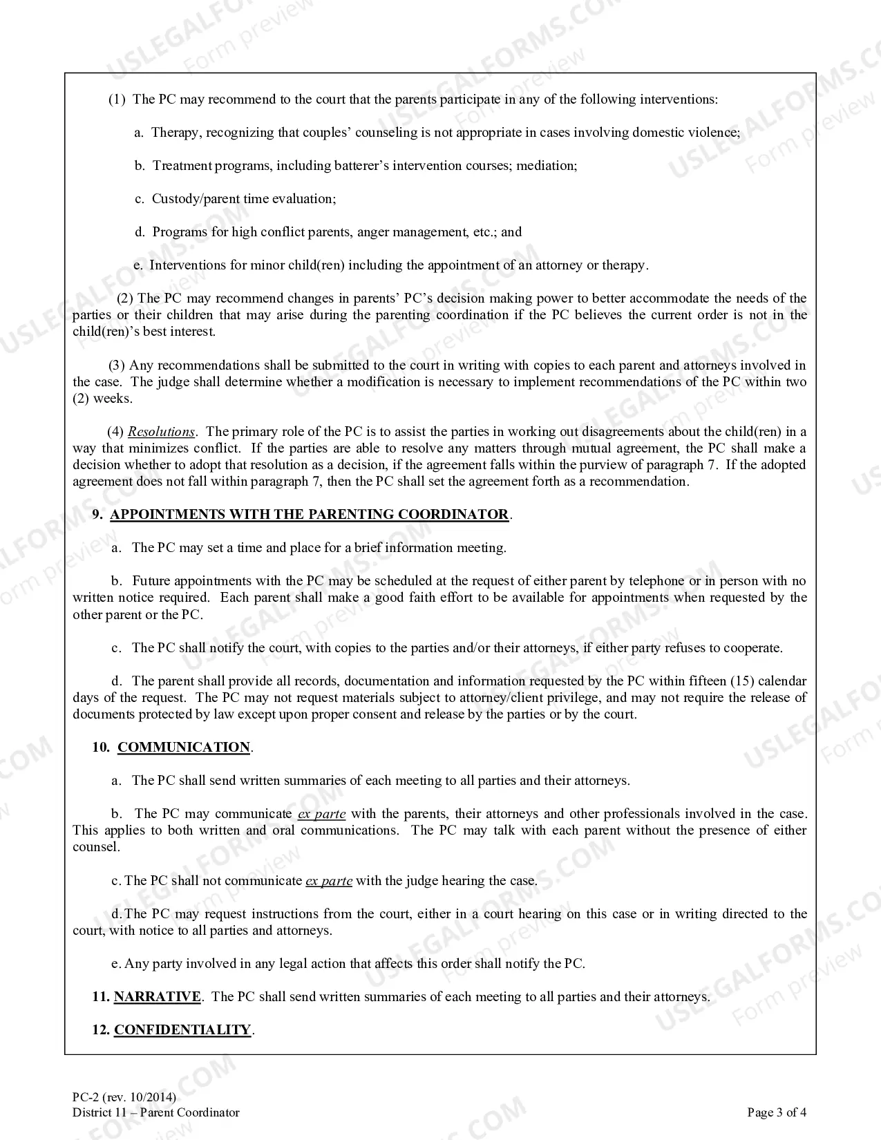 Preview Consent Order Appointing Parenting Coordinator