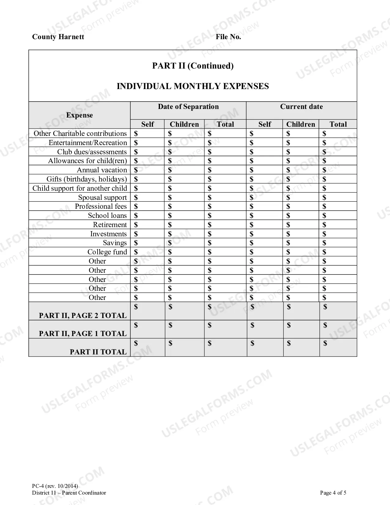 Preview Financial Affidavit