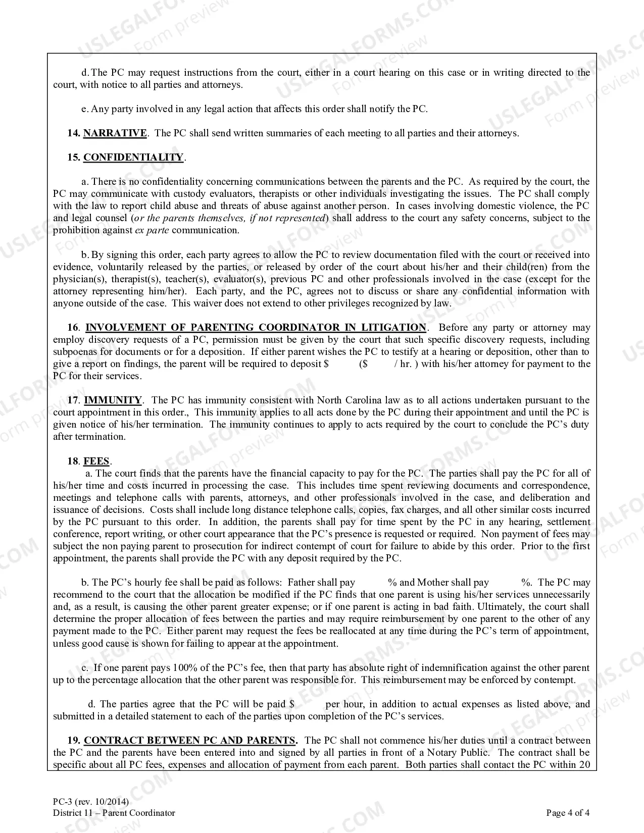 Preview Order Appointing Parenting Coordinator