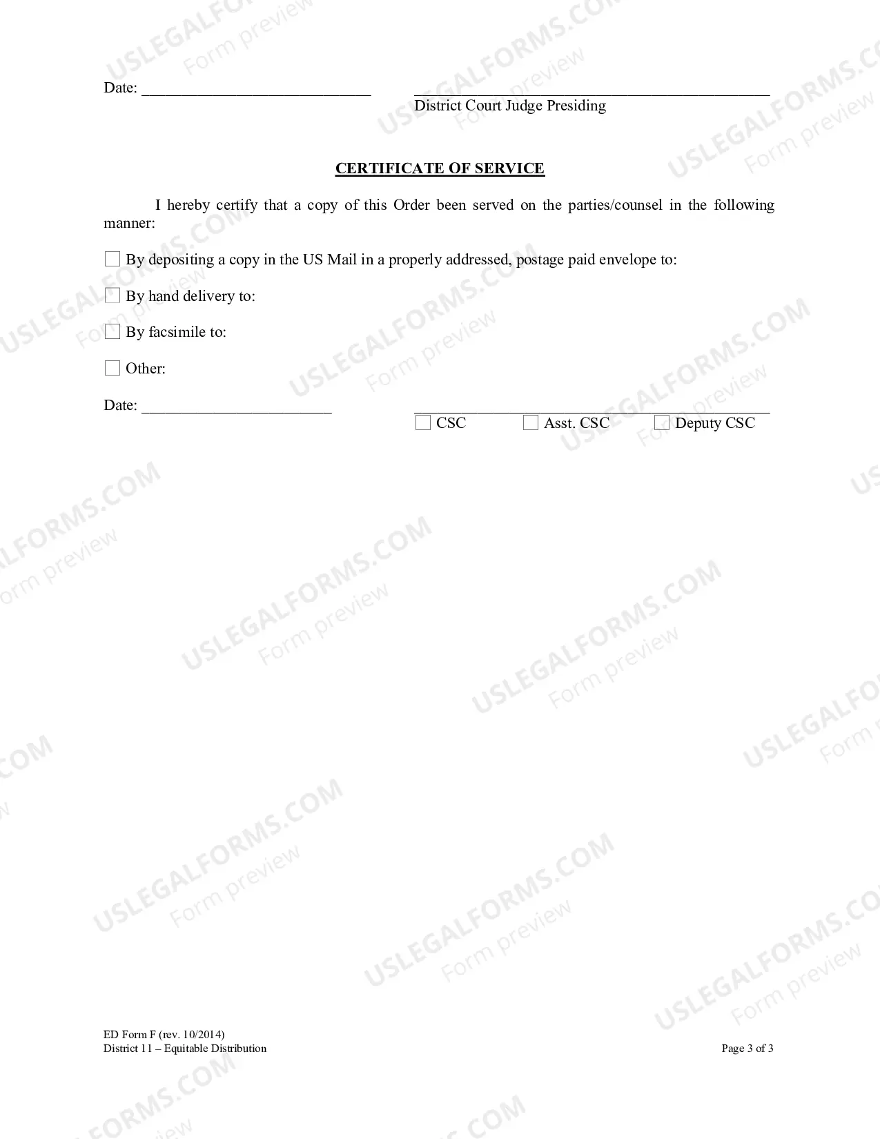 Preview ED Form F - Order for Sanctions-rev. Oct. 2014)-fillable)