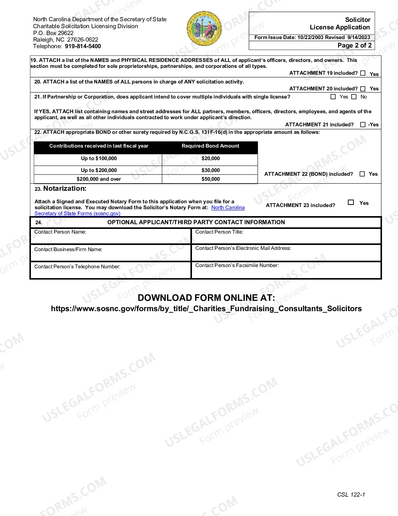 Preview Solicitor License Application