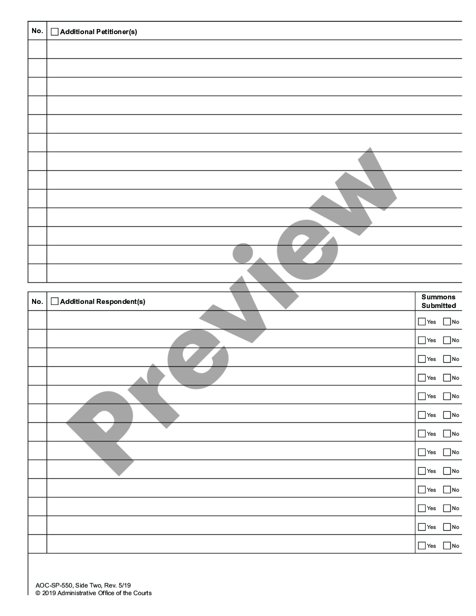 page 1 Special Proceedings Cover Sheet preview