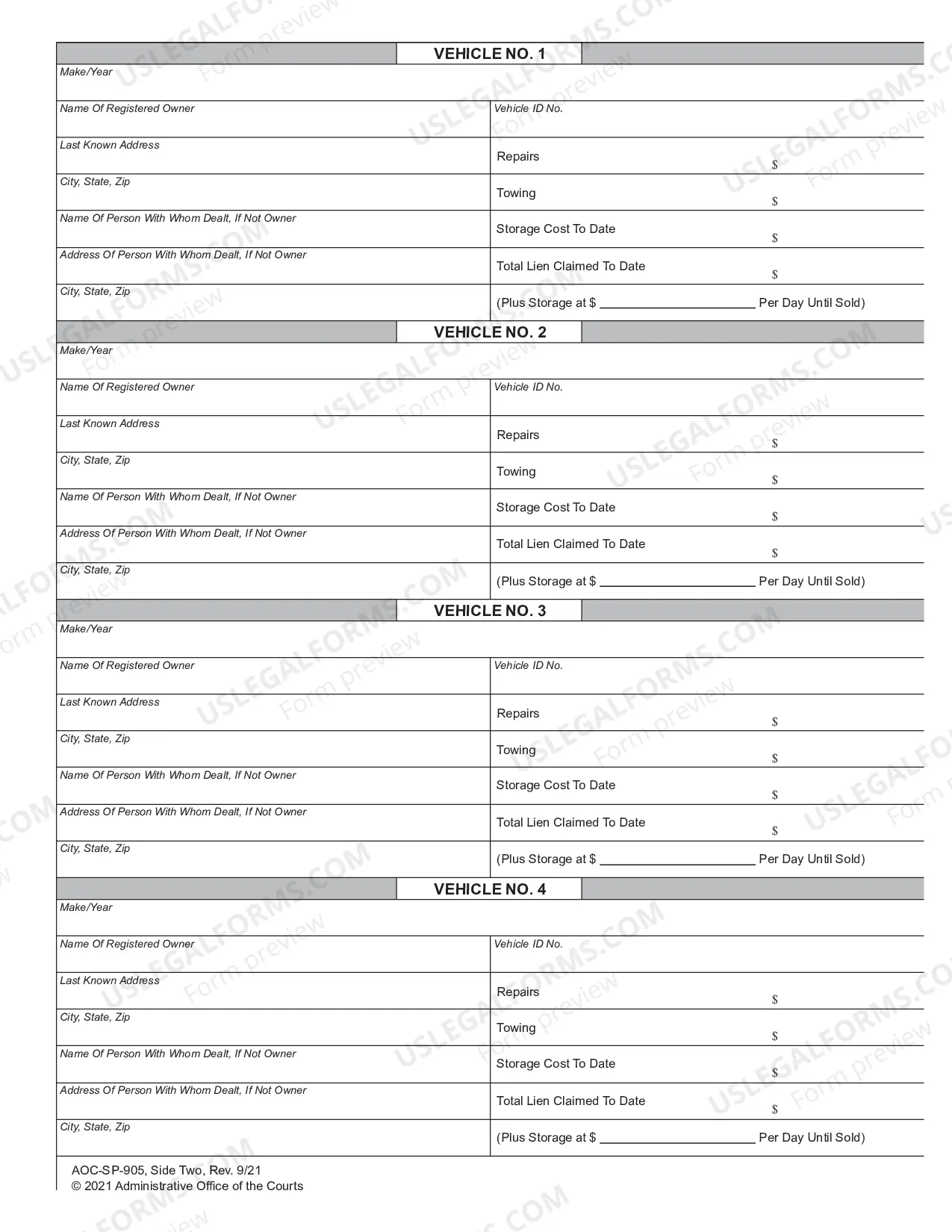 Preview Petition for Authorization to Sell motor Vehicle Under a Lien