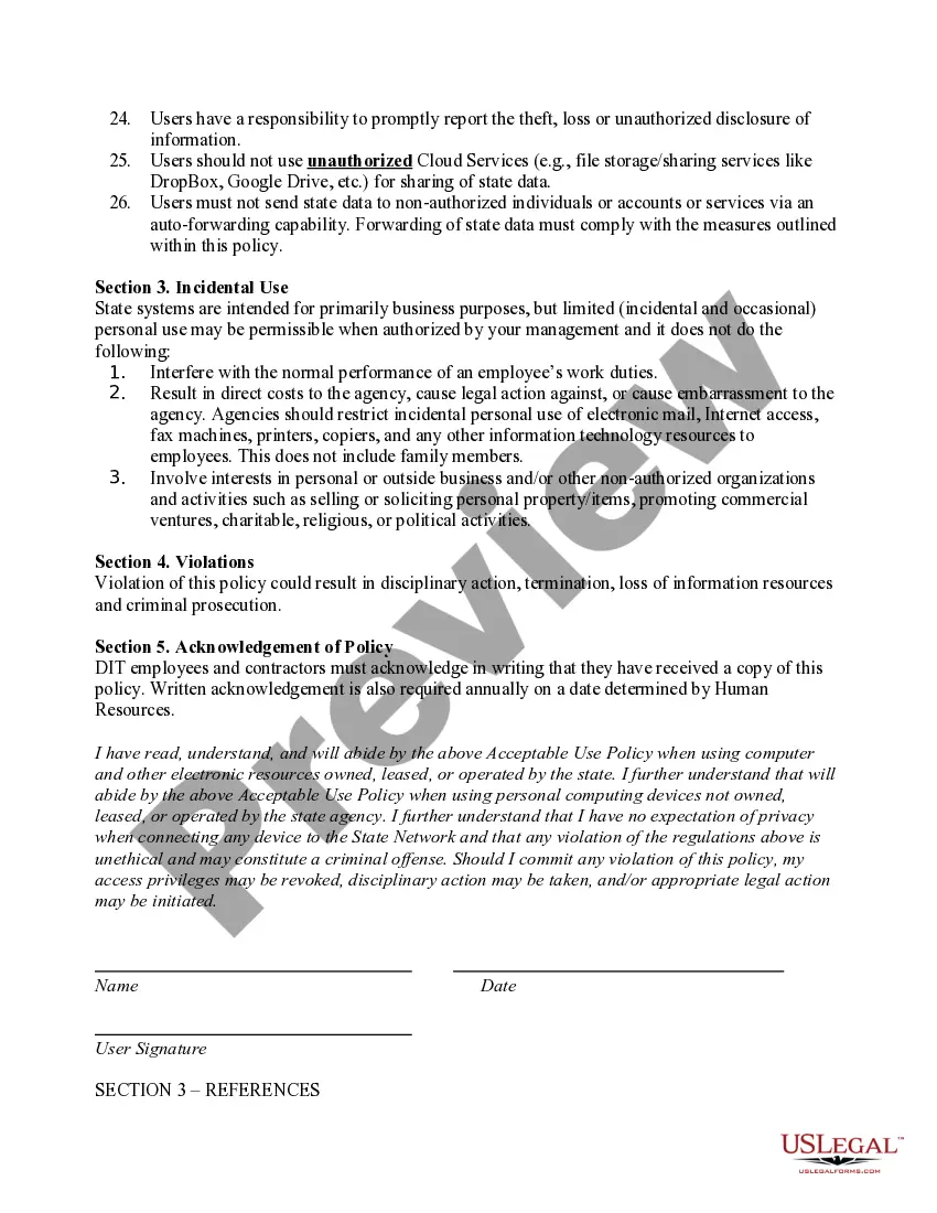 Preview Acceptable Use Policy - AUP