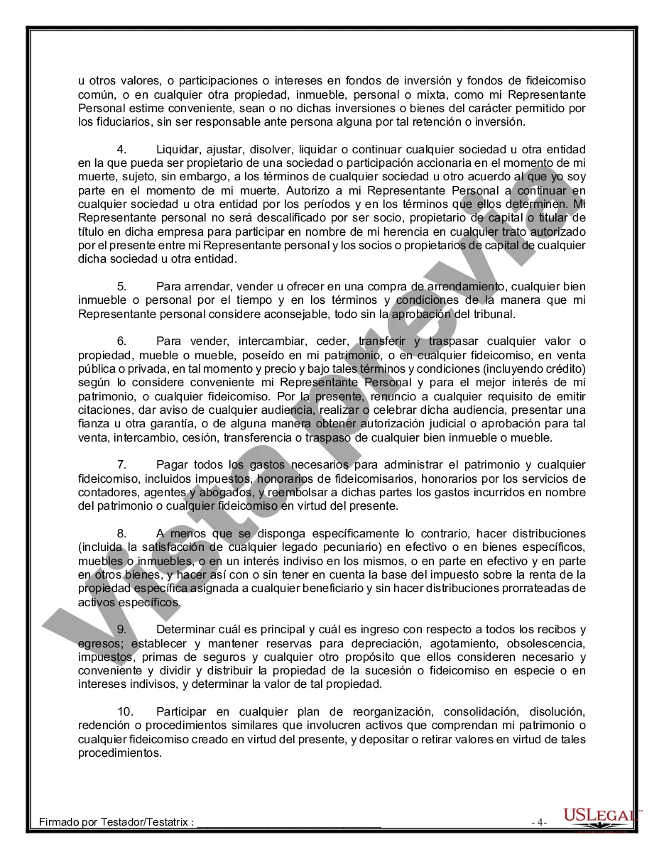 Preview Paquete de Voluntades Mutuas con Últimas Voluntades y Testamentos para Pareja Casada con Hijos Adultos