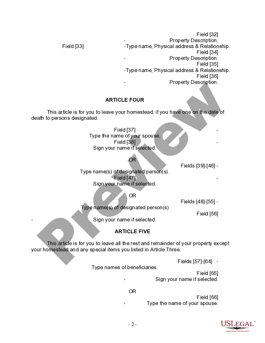 Preview Last Will and Testament for Divorced and Remarried Person with Mine, Yours and Ours Children