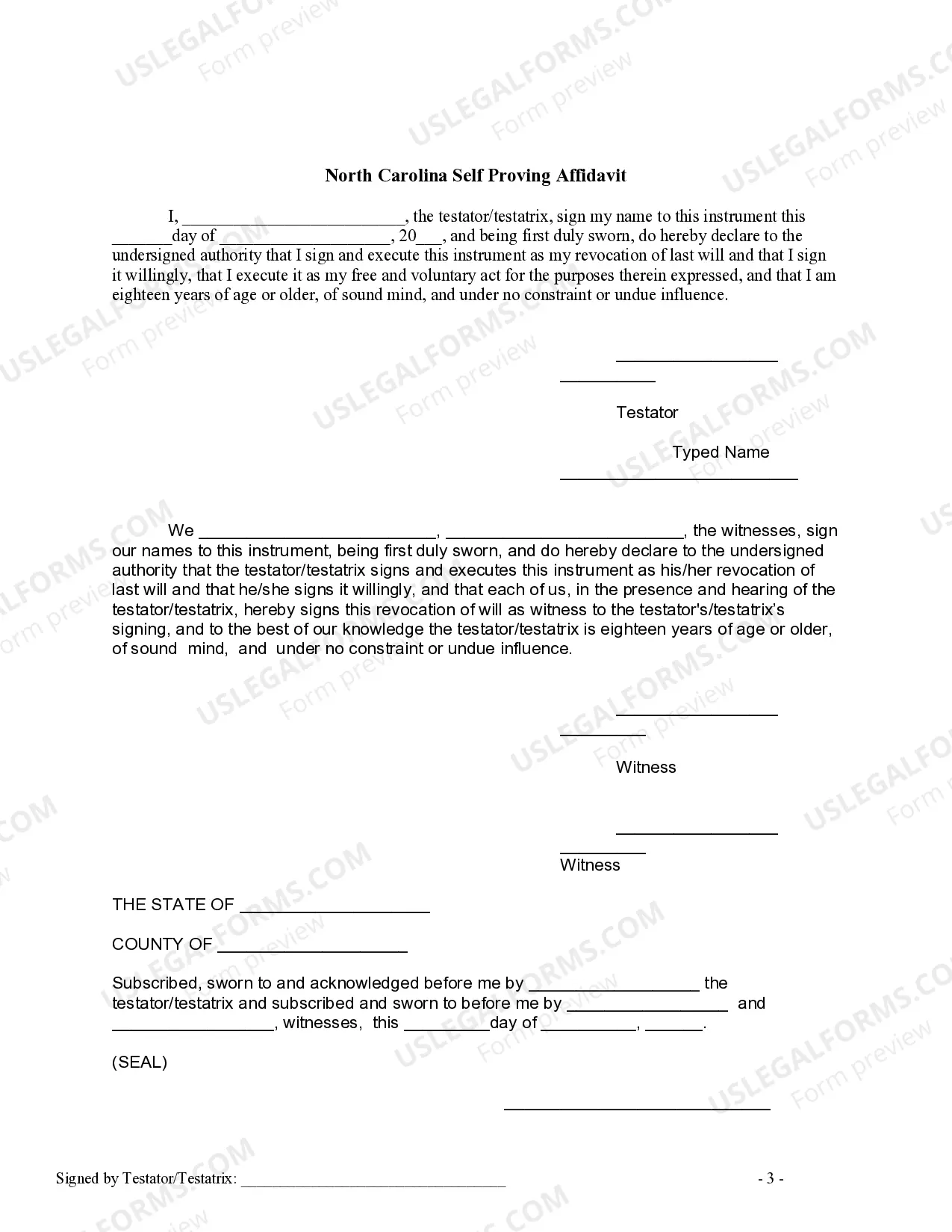 Preview Written Revocation of Will