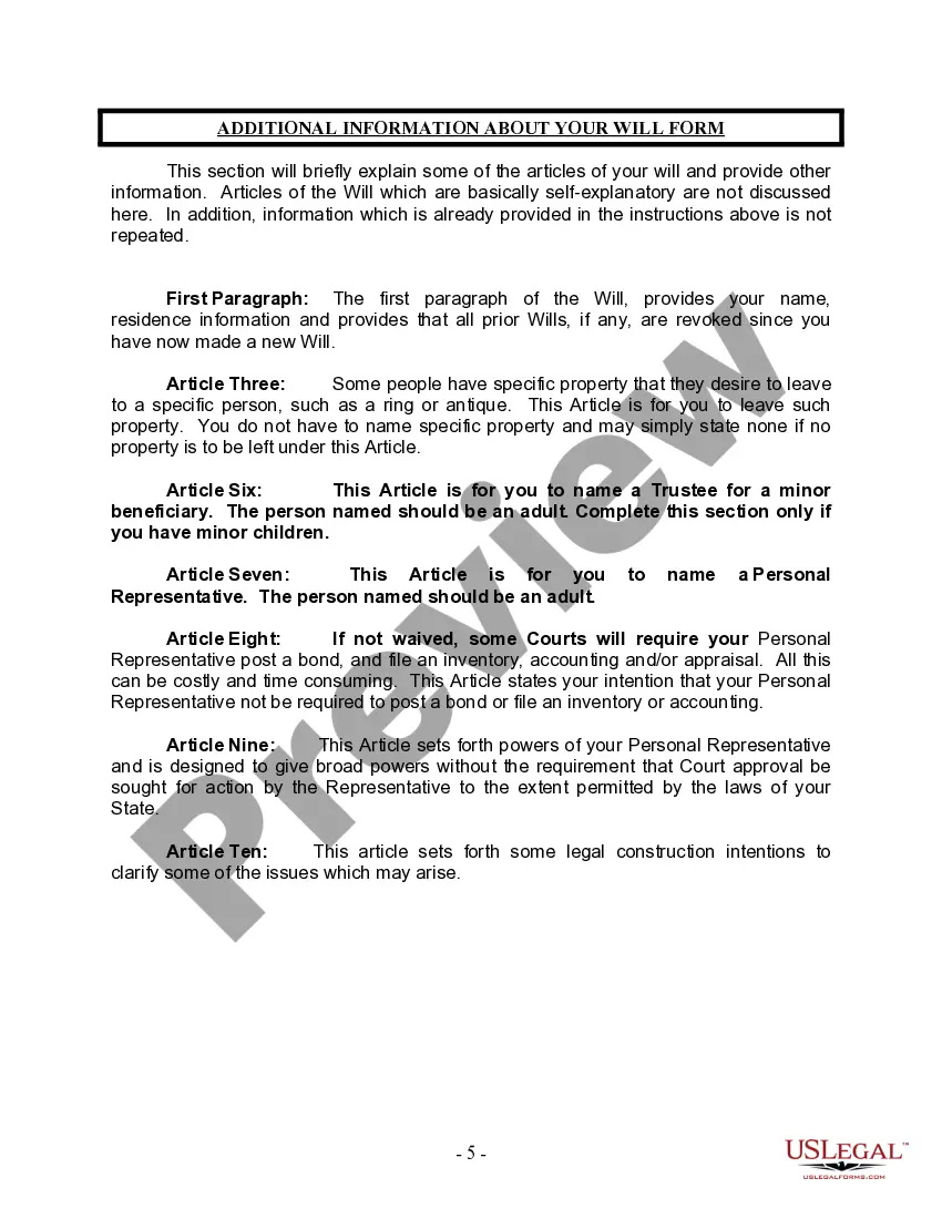 Preview Last Will and Testament for other Persons