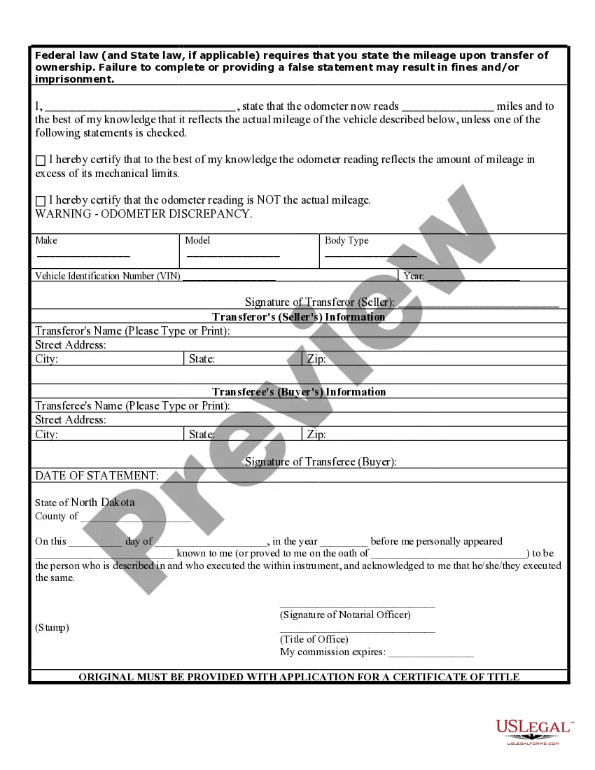 Get Bill of Sale of Automobile and Odometer Statement for As-Is Sale Preview Bill of Sale of Automobile and Odometer Statement for As-Is Sale