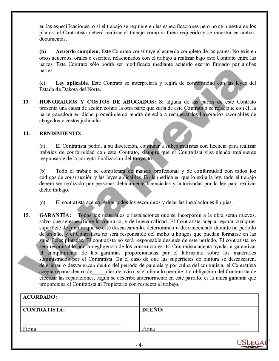 Preview Contrato de pintura para contratista