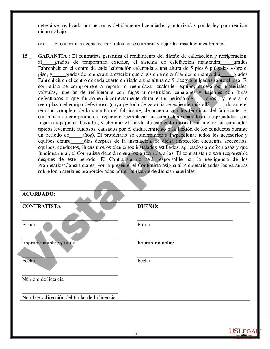 Preview Contrato HVAC para contratista