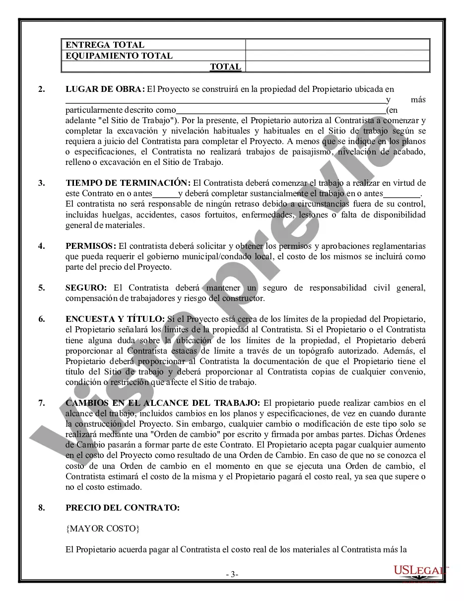 Preview Contrato de paisajismo para contratista