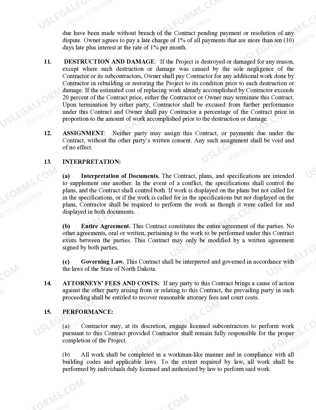 Preview Brick Mason Contract for Contractor