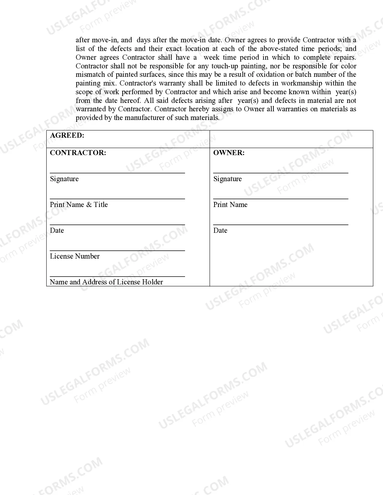 Preview Sheetrock Drywall Contract for Contractor