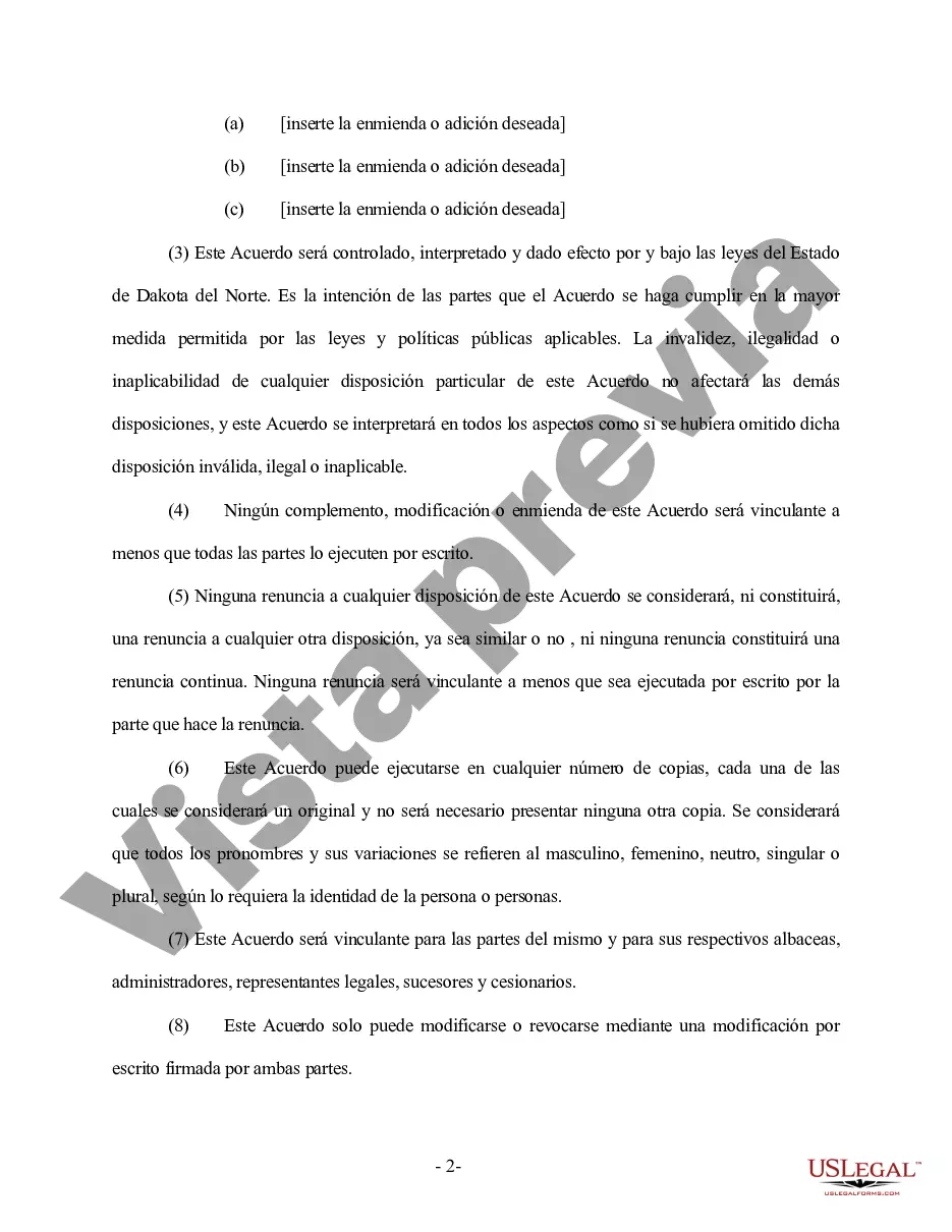 Preview Enmienda al Acuerdo Prenupcial o Prematrimonial