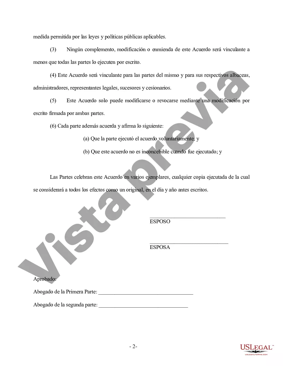 Preview Revocación del Acuerdo Prematrimonial o Prenupcial