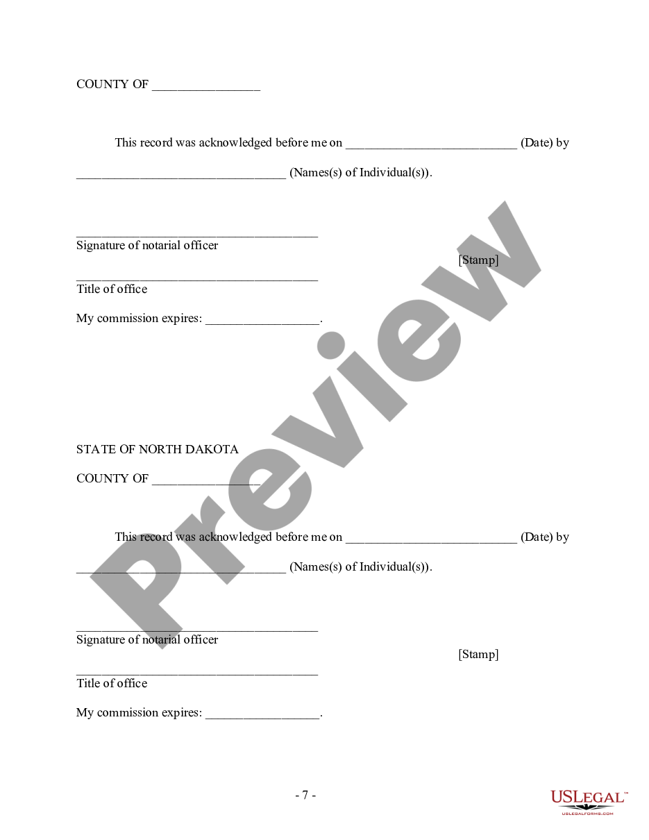 page 6 North Dakota Prenuptial Premarital Agreement with Financial Statements preview