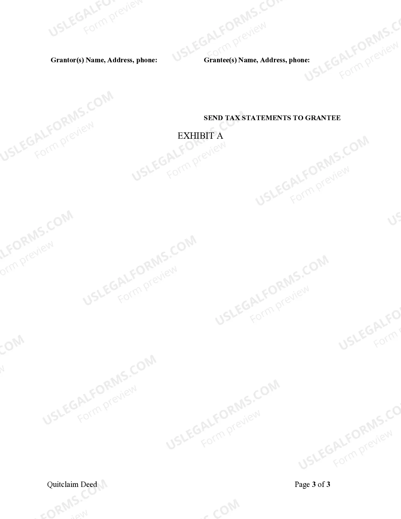 Preview Quitclaim Deed from Individual to Husband and Wife