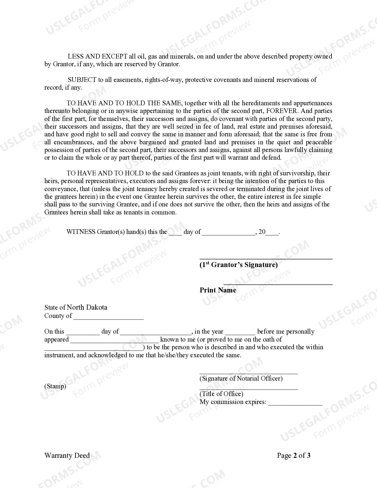 Preview Warranty Deed from Individual to Husband and Wife