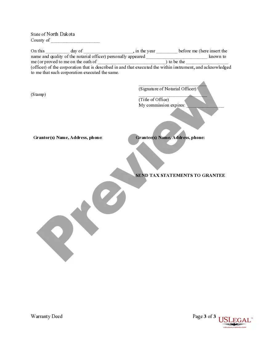 Preview Warranty Deed from Corporation to Two Individuals