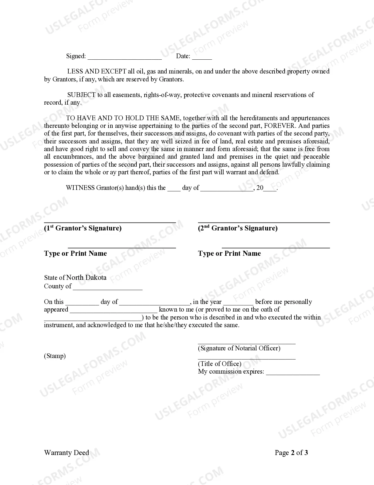 Preview Warranty Deed from Husband and Wife to a Trust