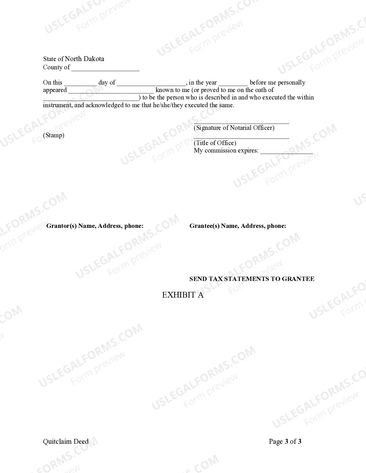 Preview Quitclaim Deed from Husband and Wife to Husband and Wife
