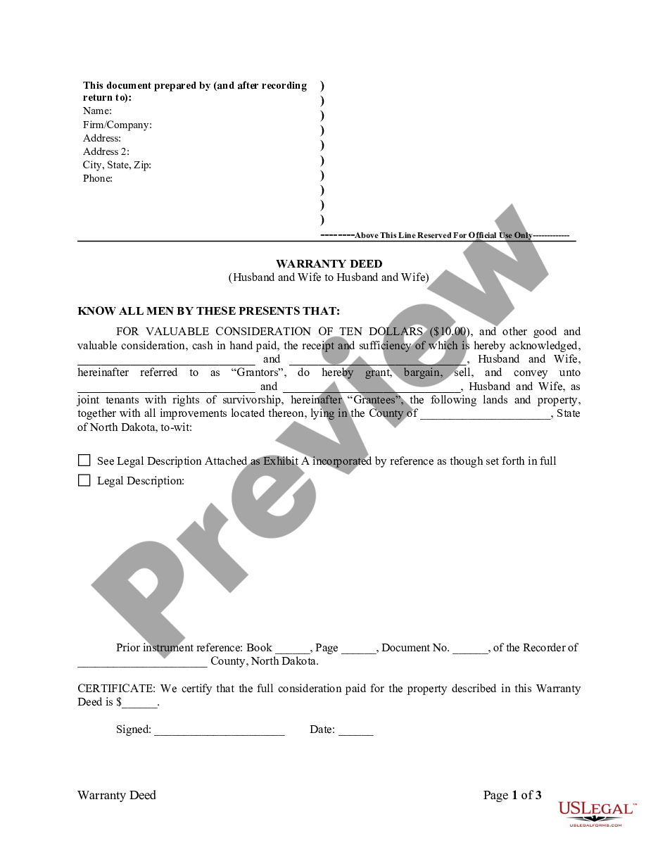 page 0 Warranty Deed from Husband and Wife to Husband and Wife preview