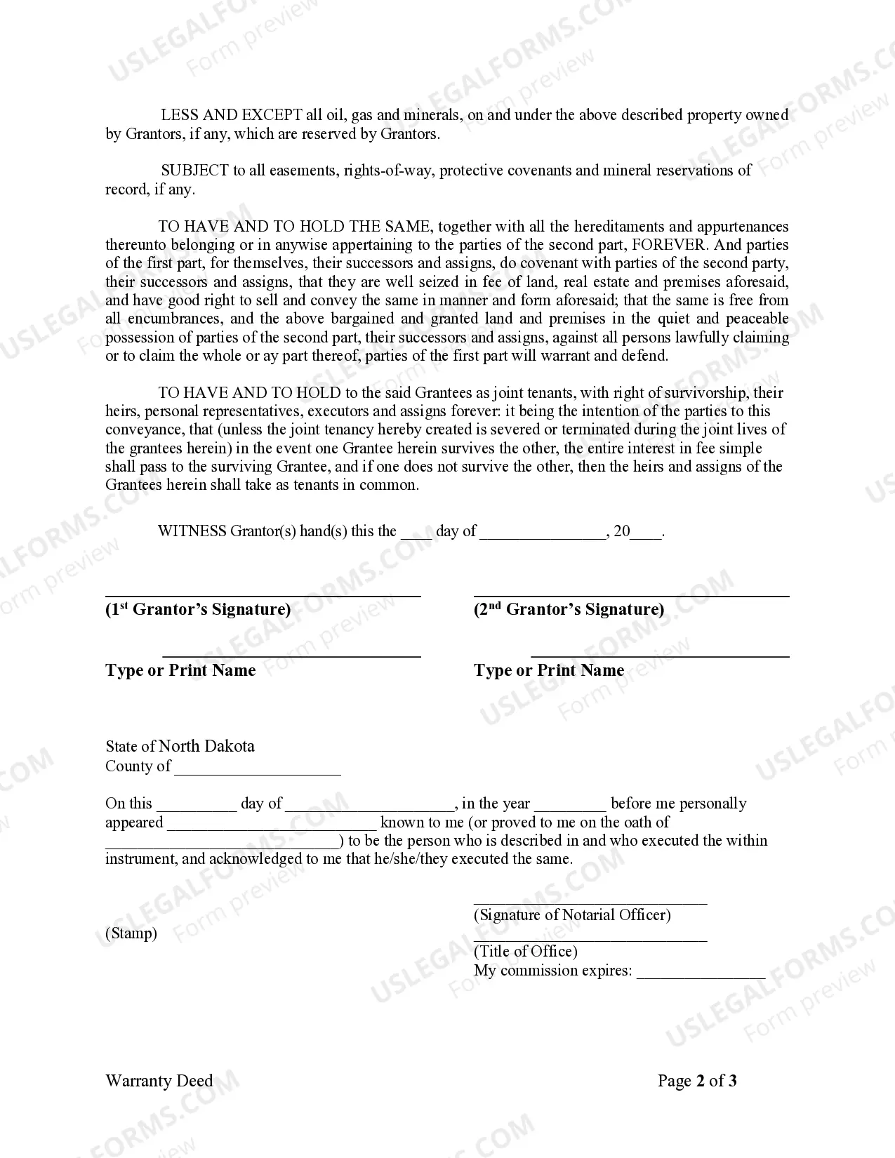 Preview Warranty Deed from Husband and Wife to Husband and Wife