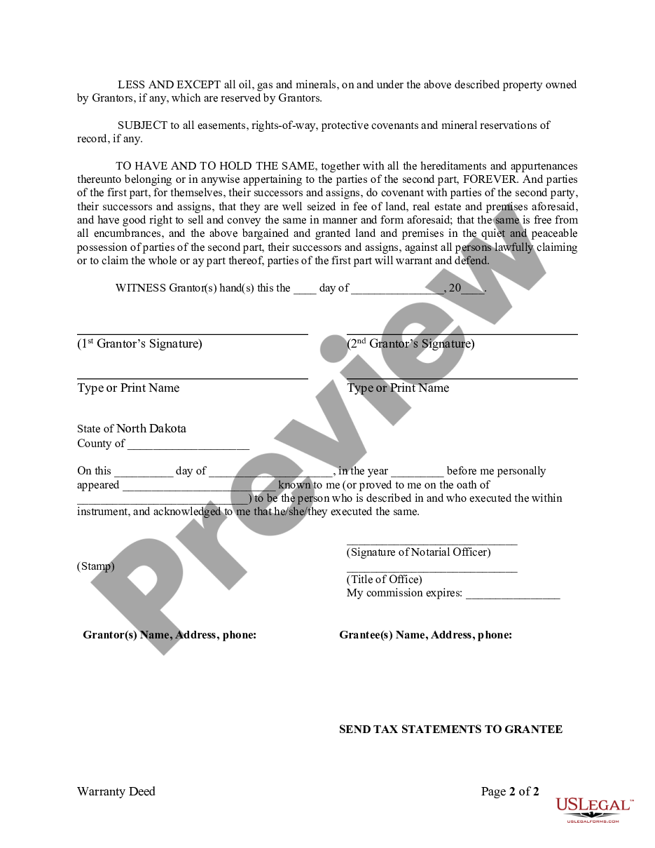 page 1 Warranty Deed from Husband and Wife to an Individual preview