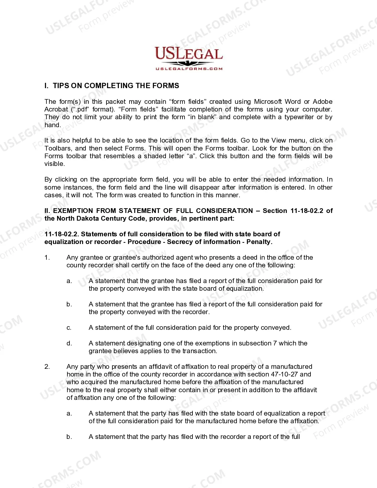 Preview Quitclaim Deed from a Township to Husband and Wife