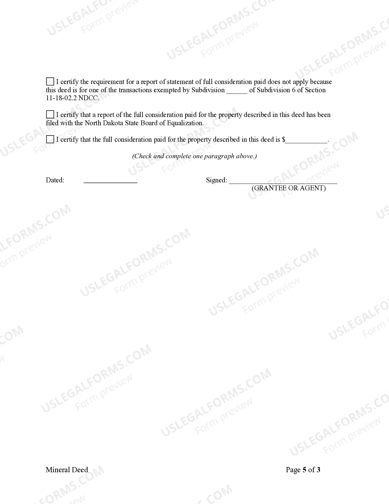 Preview Mineral Deed - Individual to Individual