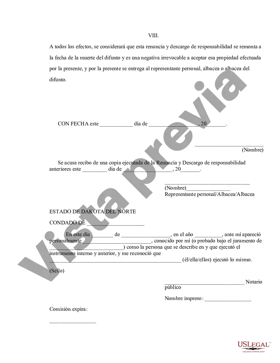Preview Renuncia y Deslinde de Bienes recibidos por Sucesión Intestada