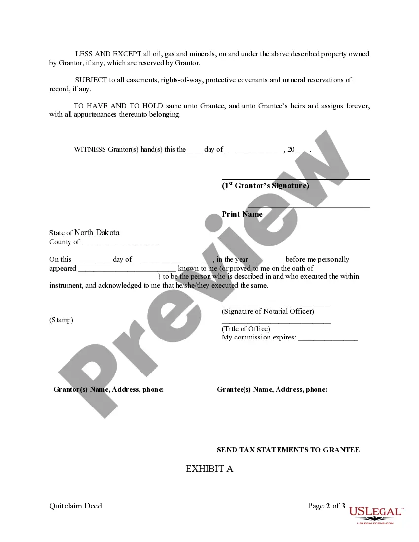 Preview Quitclaim Deed from Individual to Individual