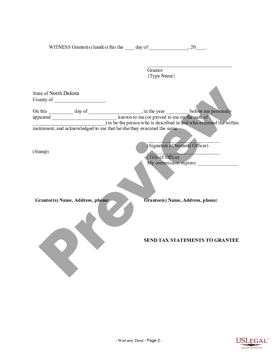 page 1 Warranty Deed from Individual to Individual preview