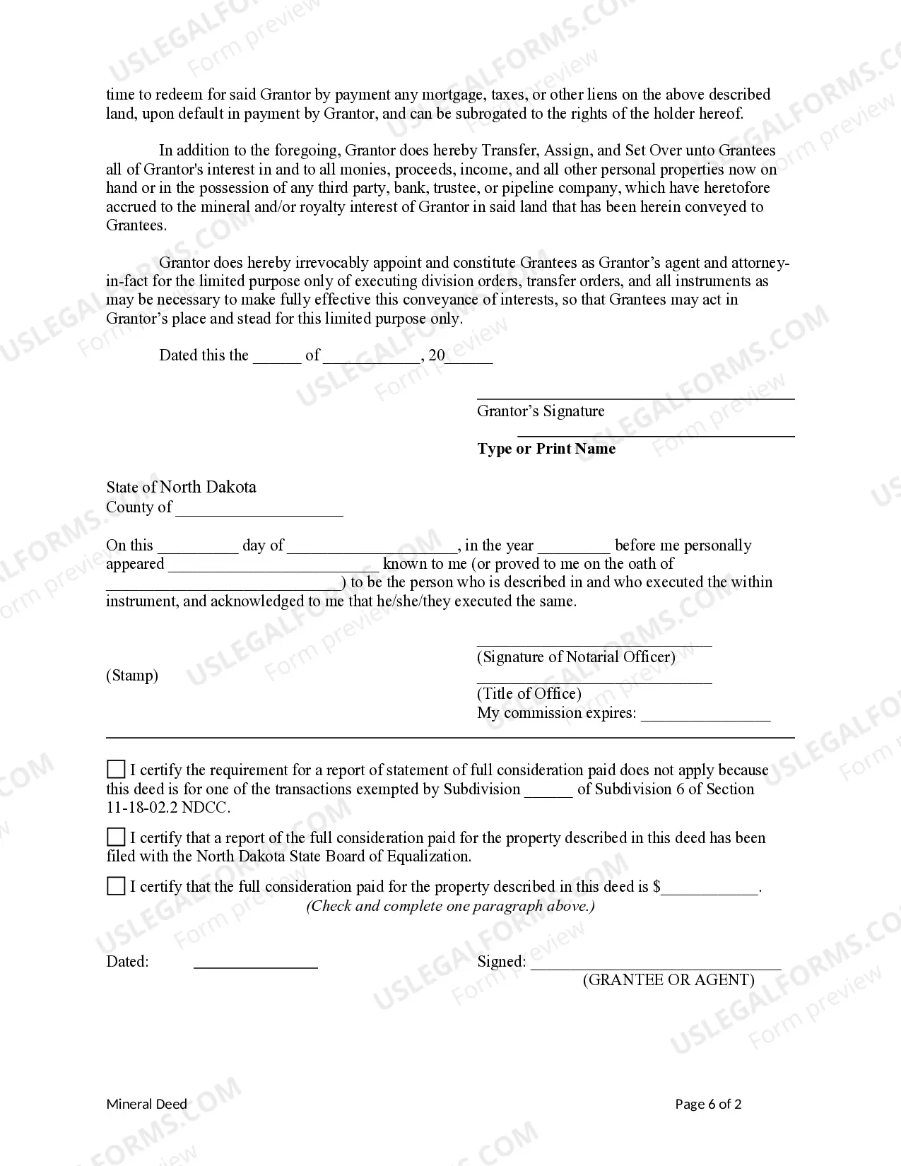 Preview Quitclaim Mineral Deed - Individual to a Trust