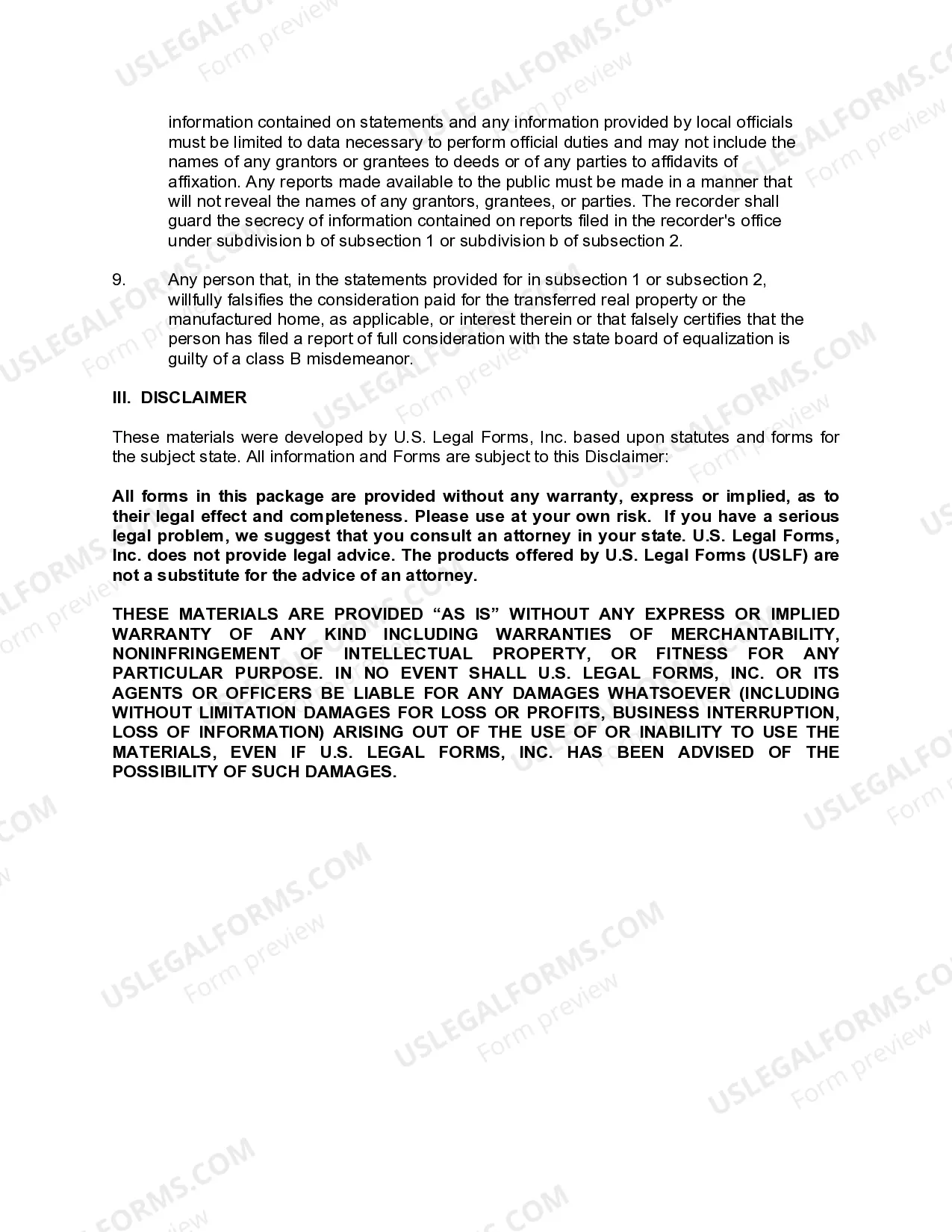 Preview Quitclaim Deed from Trust to Limited Liability Company.