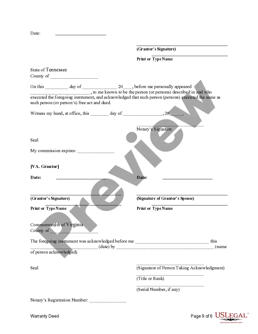 Preview Warranty Deed from Six Individuals (multiple jurisdictions) to One Individual