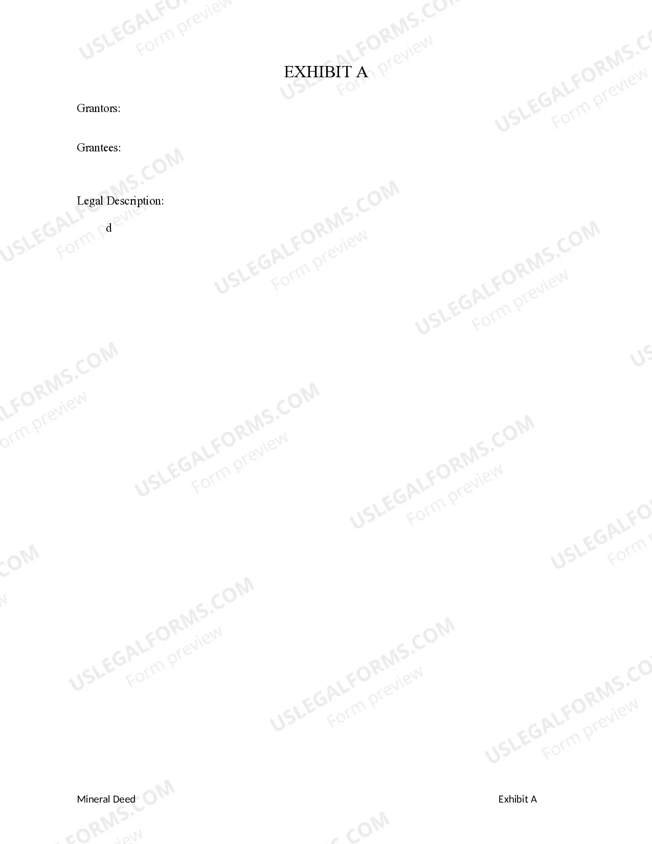 Preview Mineral Deed from Husband and Wife/Two Individuals to Husband and Wife/Two Individuals