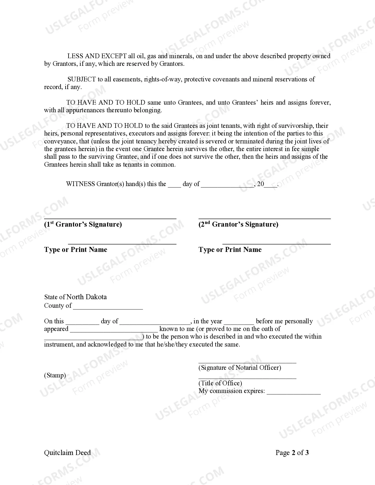 Preview Quitclaim Deed by Two Individuals to Husband and Wife