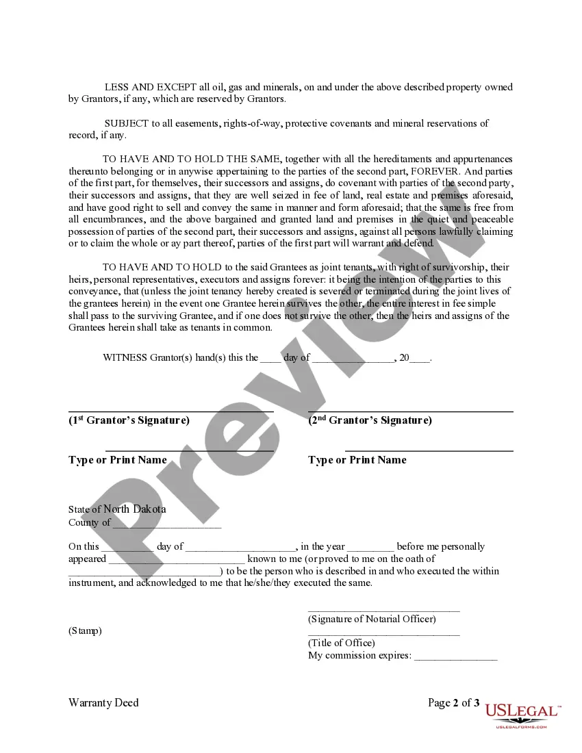 Preview Warranty Deed from two Individuals to Husband and Wife