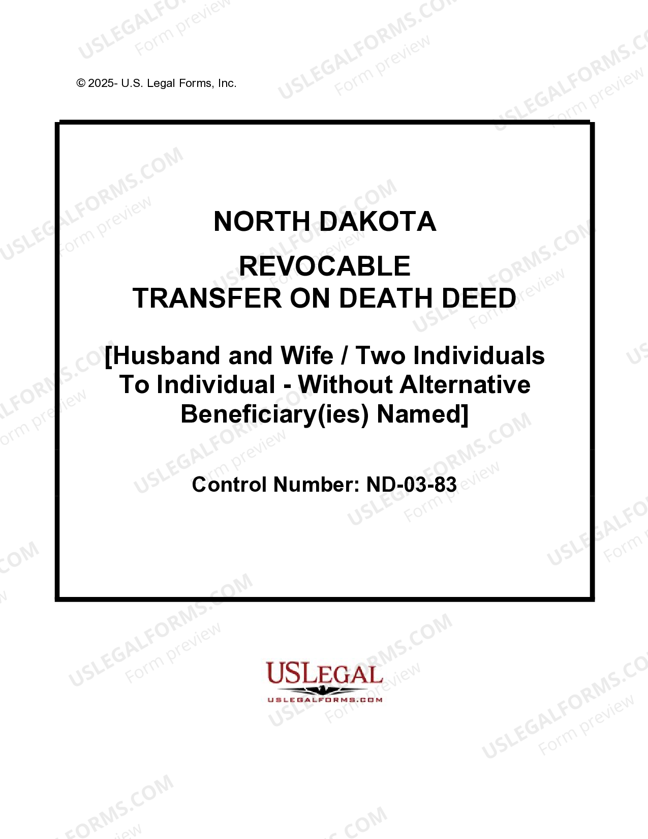 North Dakota Transfer on Death Deed or TOD - Transfer Death Deed Tod ...