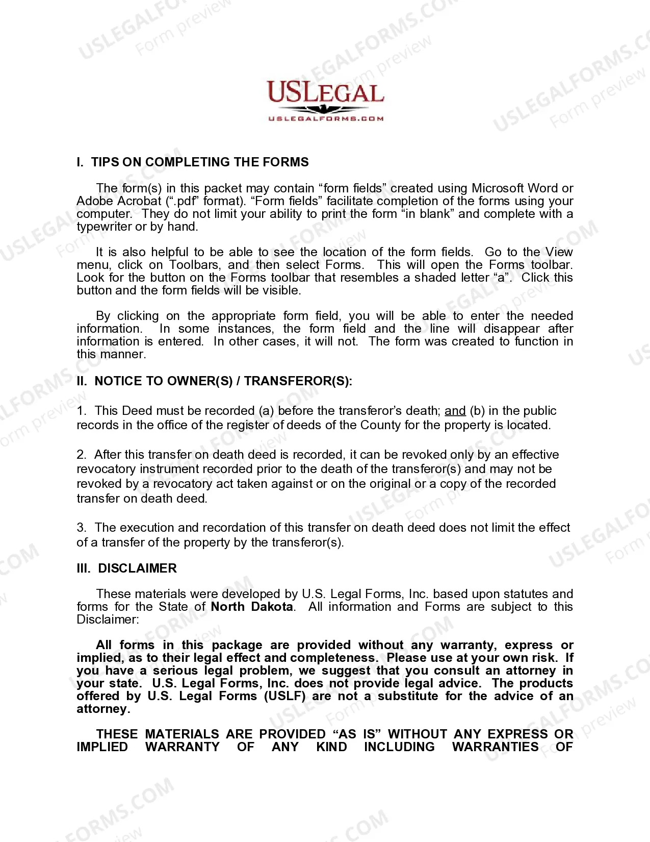 Preview Transfer on Death Deed or TOD - Beneficiary Deed for Husband and Wife / Two Individuals to Individual